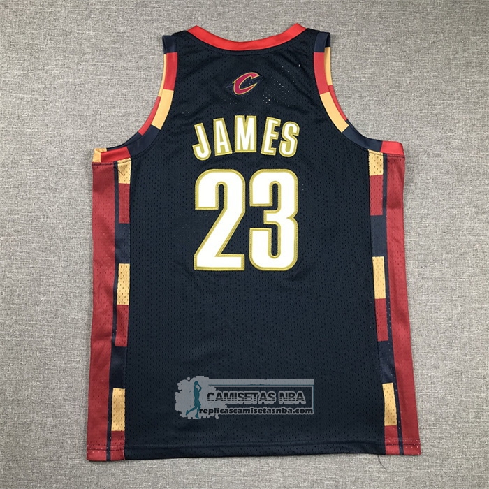Camiseta Nino Cleveland Cavaliers LeBron James NO 23 Mitchell & Ness 2008-09 Azul